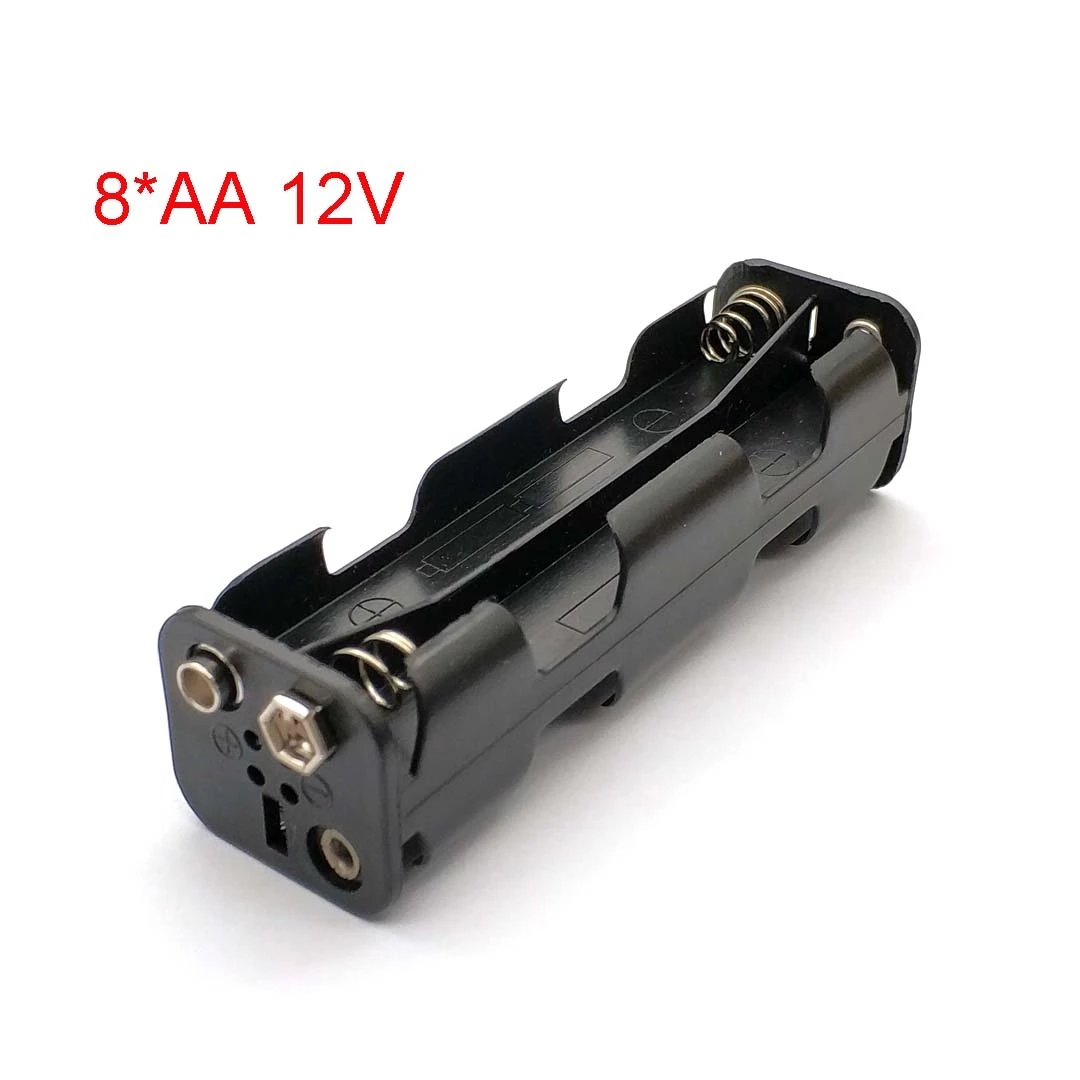 Long Strip Type 8 X AA Battery Case Holder 12V Back To Back Battery Storage Box 9V Button Battery Box