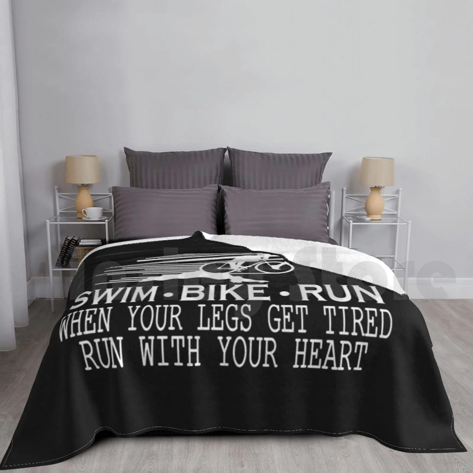 Triathlon-Swim , Bike , Run Triathlete Blanket Fashion Custom Triathlete Triathlon Triathlon Triathlon