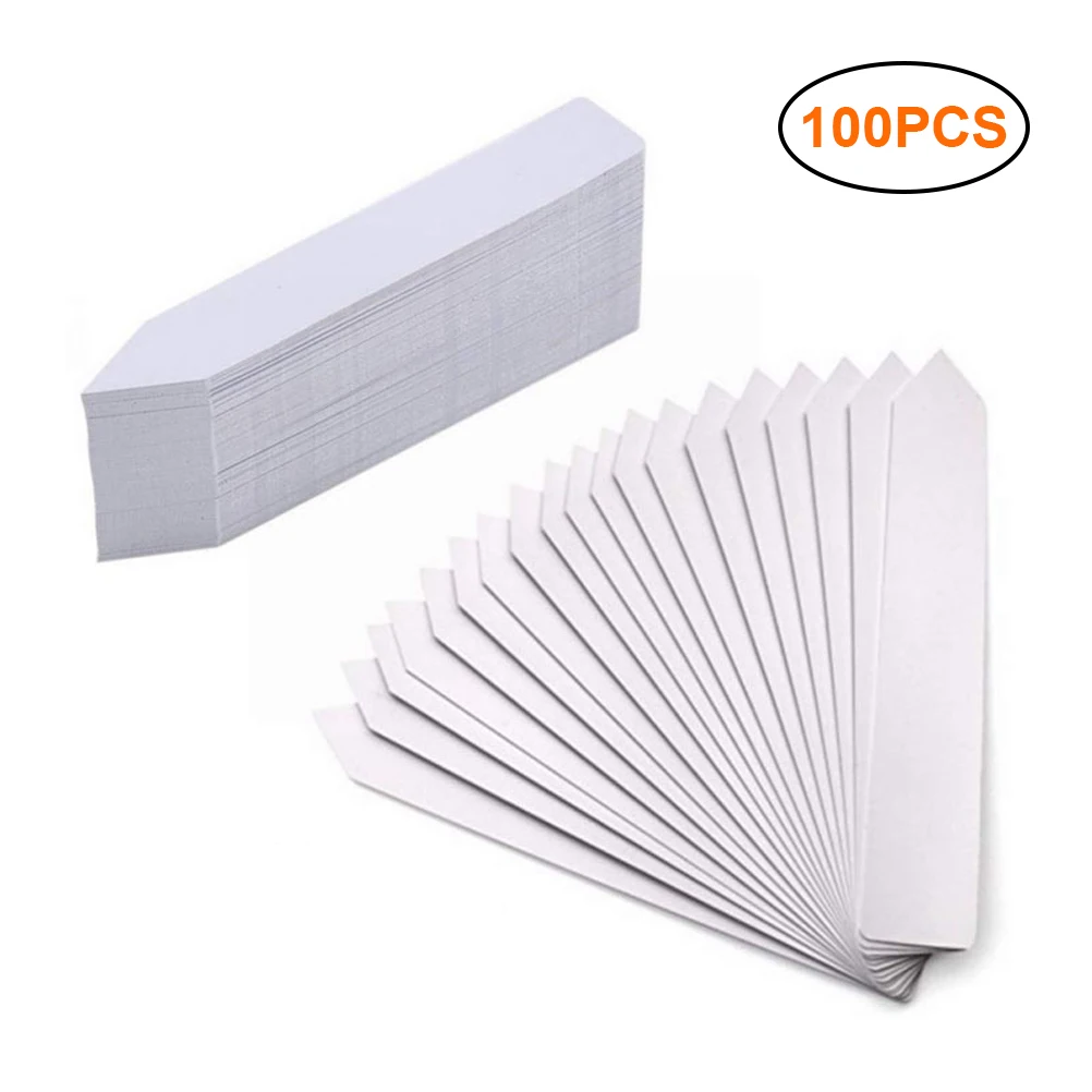 100PCS PVC Waterproof Plants Labels Garden Tags Stakes Reusable Plants Markers Widely Used Fn Gardens Farmland Greenhouses