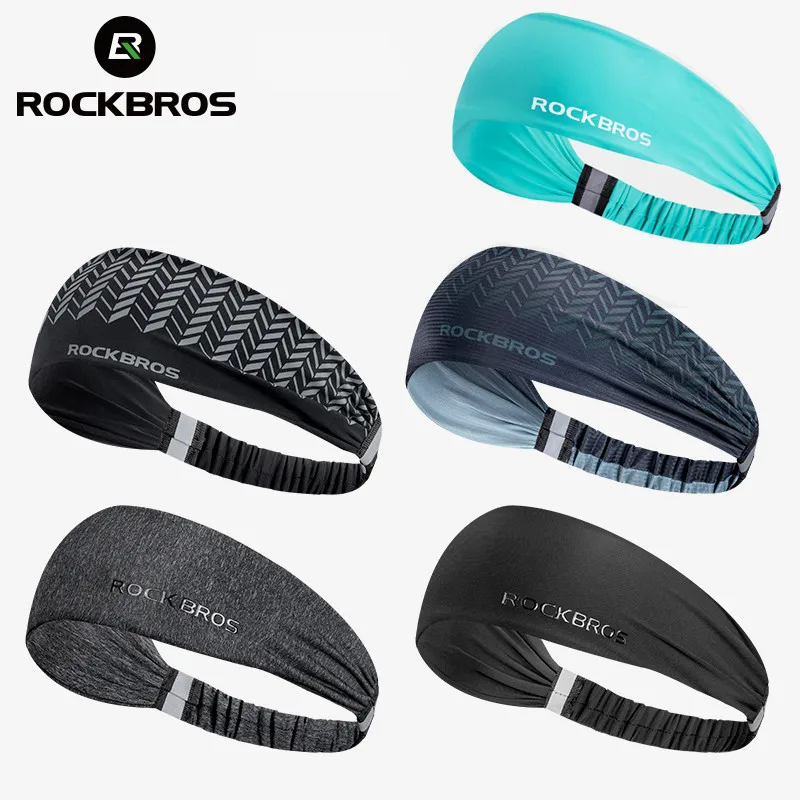 ROCKBROS Men Women Headband Spring Summer Cycling Running Sweatband Fitness Yoga Gym Headscarf Sweat Hair Band Bandage