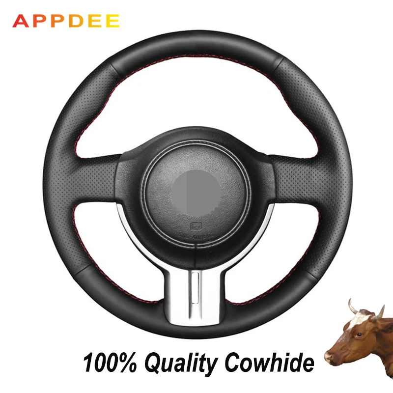 

Сшитая вручную черная накладка на руль APPDEE из натуральной кожи для Toyota 86 2012 2013 2014 2015 Subaru BRZ 2012 2013 14 2015