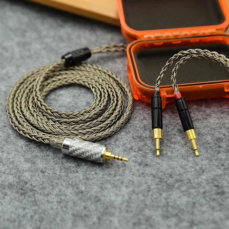 Balance 3.5 Xlr 4.4 male to Dual 2.5 mm 16 Cores Headphone Earphone Cable hifi cabl  For hd 700 sennheiser hd700 nw zx300a