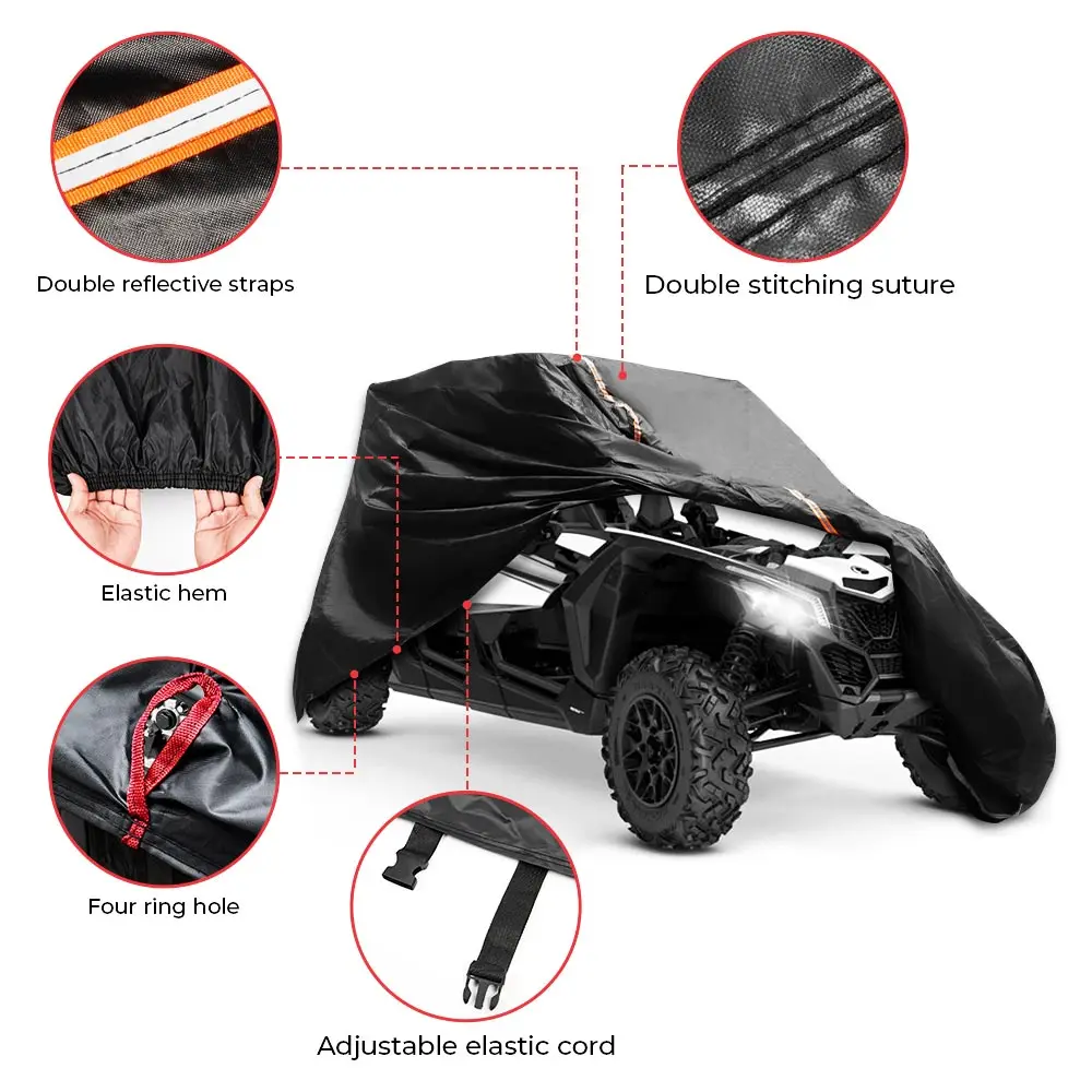 

210D PU 4 Seat X3 Cover KEMIMOTO UTV Utility Vehicle Storage Cover For Can-Am Maverick X3 brp Maverick x3 Rain Protect Mud