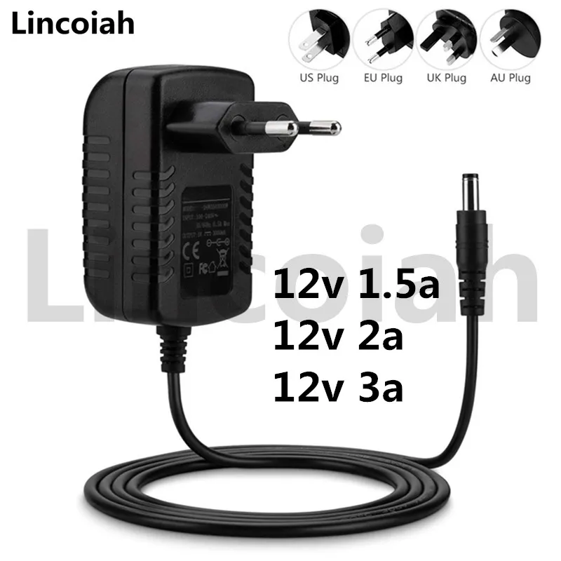 AC 110-240V DC12V 1.5A 2A 3A Universal Power Adapter Supply Charger adaptor EU US UK AU  for LED light strips