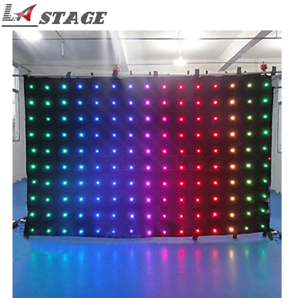 

P18 2.5M*4.5M LED Video curtain Star Light Effects 30pcs/SQ Led Curtain Screen Home Party Lighting Wedding Backdrops