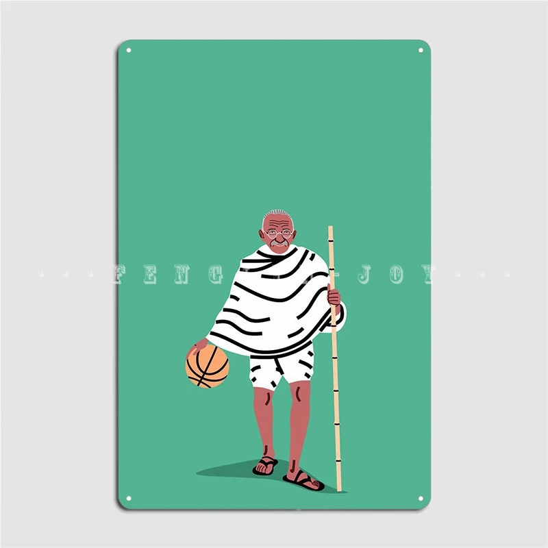 Balling Gandhi Poster Metal Plaque Designing Pub Mural Painting Mural Tin Sign Poster