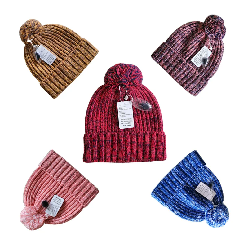 

100% Barsolan Wool Knited Hat Women Autumn Winter Caps Thicken Keep Warm Outdoors Girls Hats
