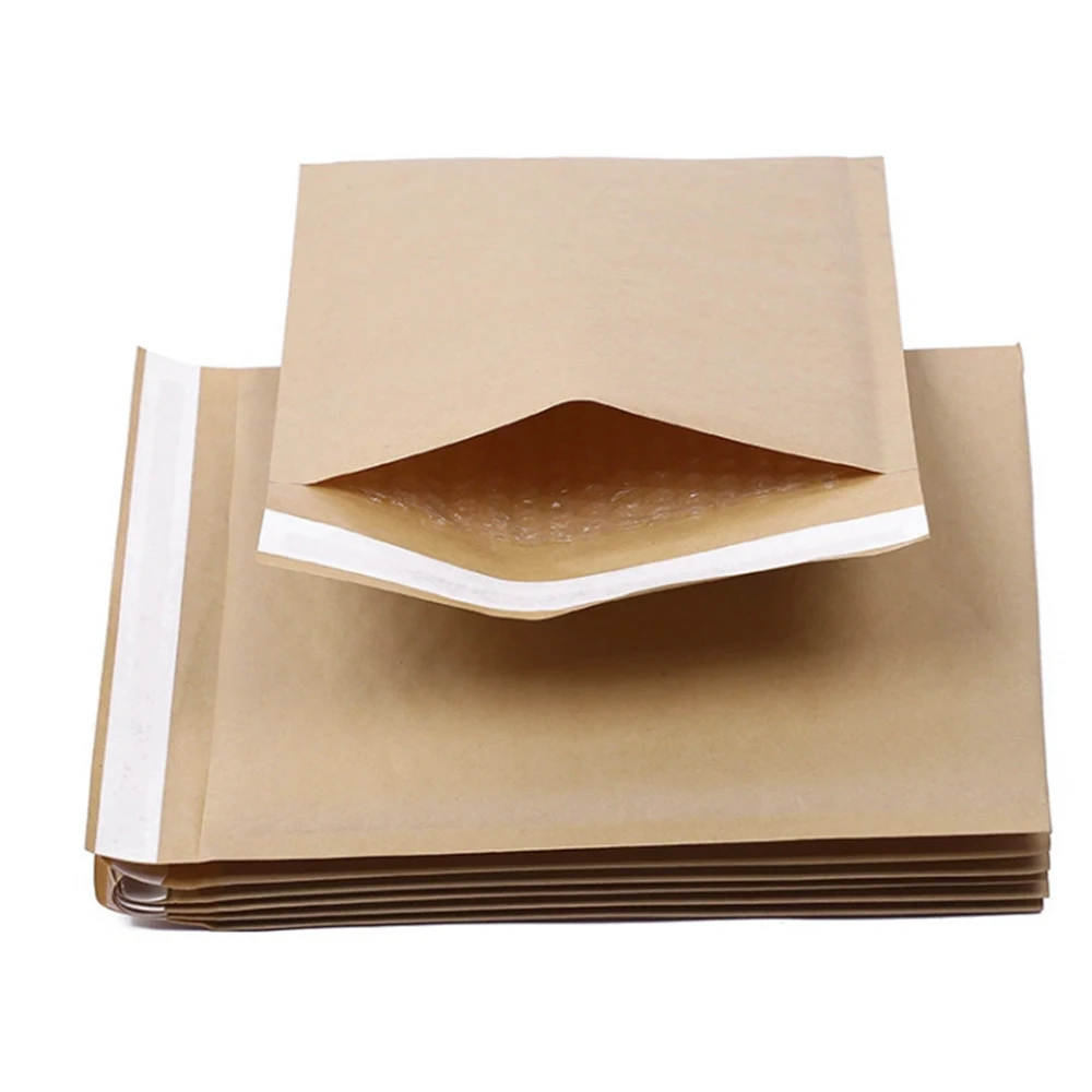 100Pcs/lot Kraft Paper Foam Envelope Bags Self Seal Mailers Shipping Bag Bubble Mailing Plastic Bag Shipping Gift Packages Bag