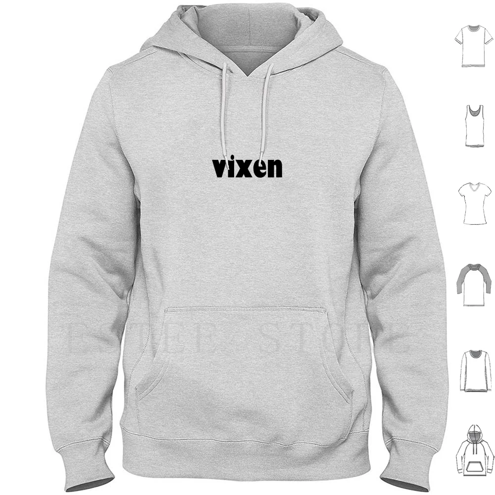 Vixen Hoodie Long Sleeve Vixen Fox Kitsune Text