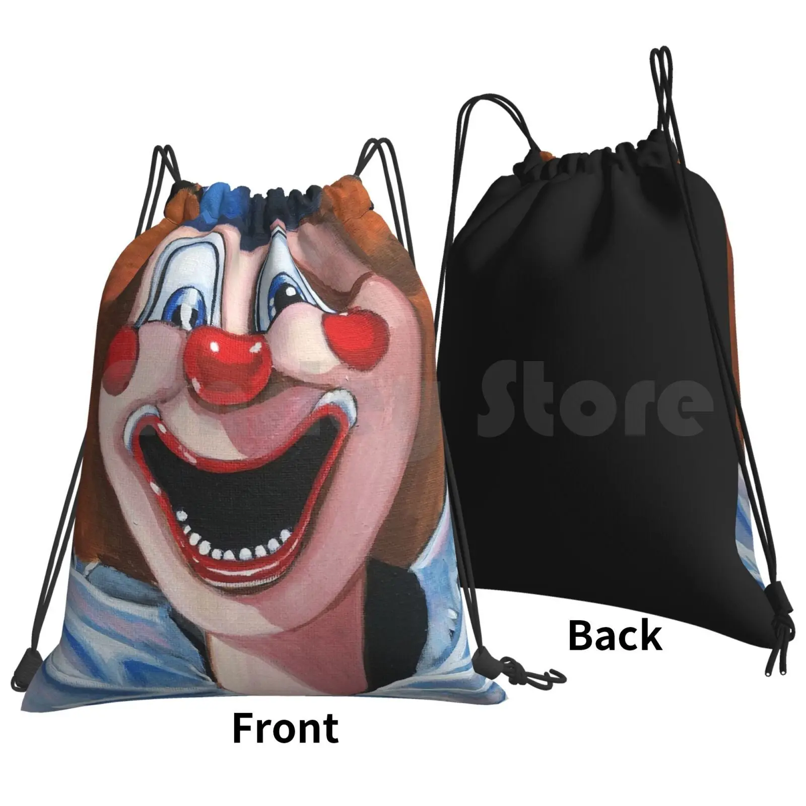 Poltergeist Clown Doll , Scary , Ghost , Horror Backpack Drawstring Bag Riding Climbing Gym Bag Poltergeist Horror Clown