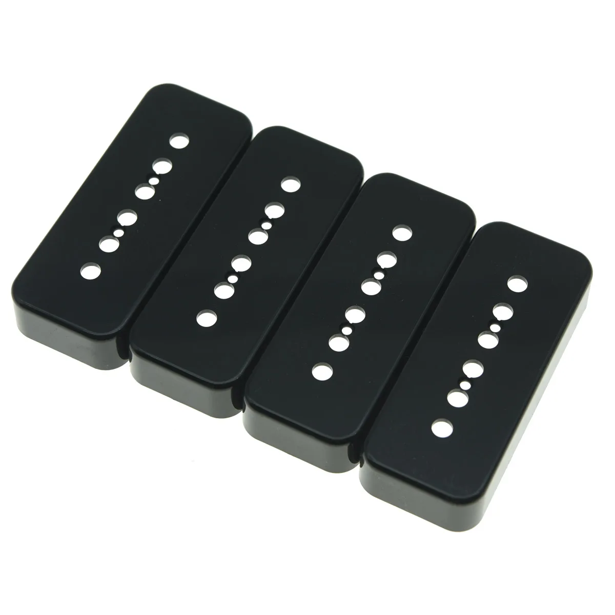 Dopro 4-Pack Cream/Black Plastic P90 Soapbar Guitar Pickup Covers Soap bar Pickup Cover with Pole Spacing 1-15/16\