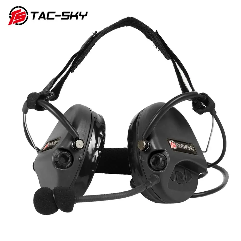 TAC-SKY TCI LIBERATOR II Softair Headphones SORDIN Silicone Earmuffs Noise Reduction Pickup Tactical Military Headphones BK