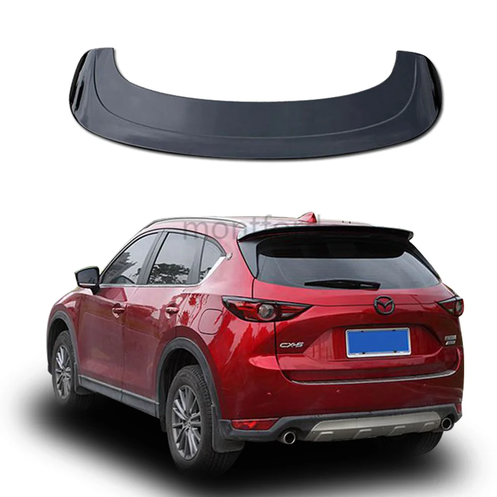 For Mazda CX-5 CX5 2017-2022 ABS Plastic Unpainted Primer Color Rear Roof Spoiler Trunk Wing Lip Boot Cover Auto Part