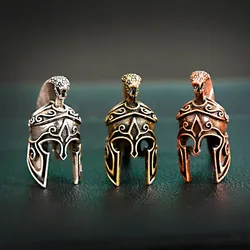 1pcs/set Vintage Spartan Helmet Warriors Charm Beads for Bracelet Necklace Keychain DIY Jewelry Making Accessories Zinc Alloy