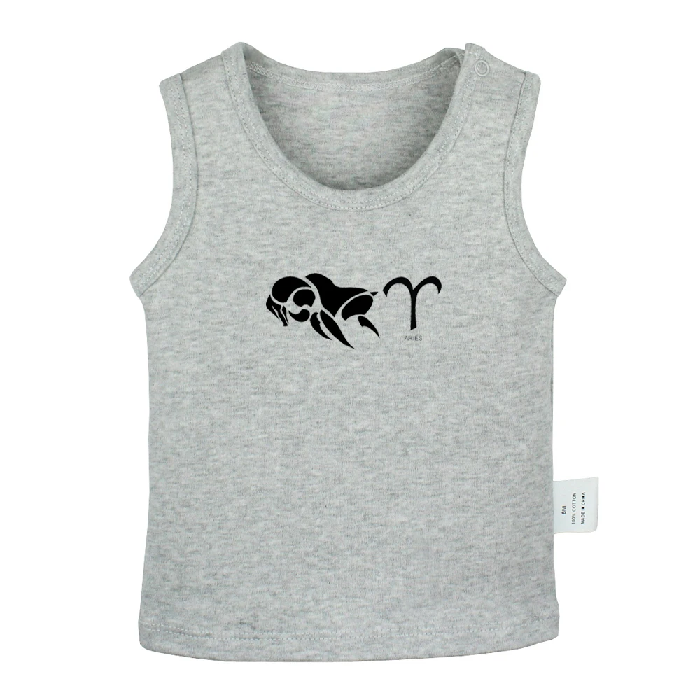 

Constellation Aries Libra Taurus Scorpio Gemini Symbol Design Newborn Baby Tank Tops Toddler Vest Sleeveless Infant Clothes