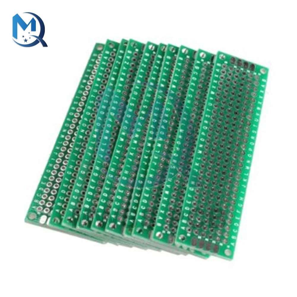 5PCS Doppelseitige Prototyp PCB Breadboard 2x8 cm FR4 Glas Faser 20x80mm Diy Kit verzinnt Universal Expansion Board Modul
