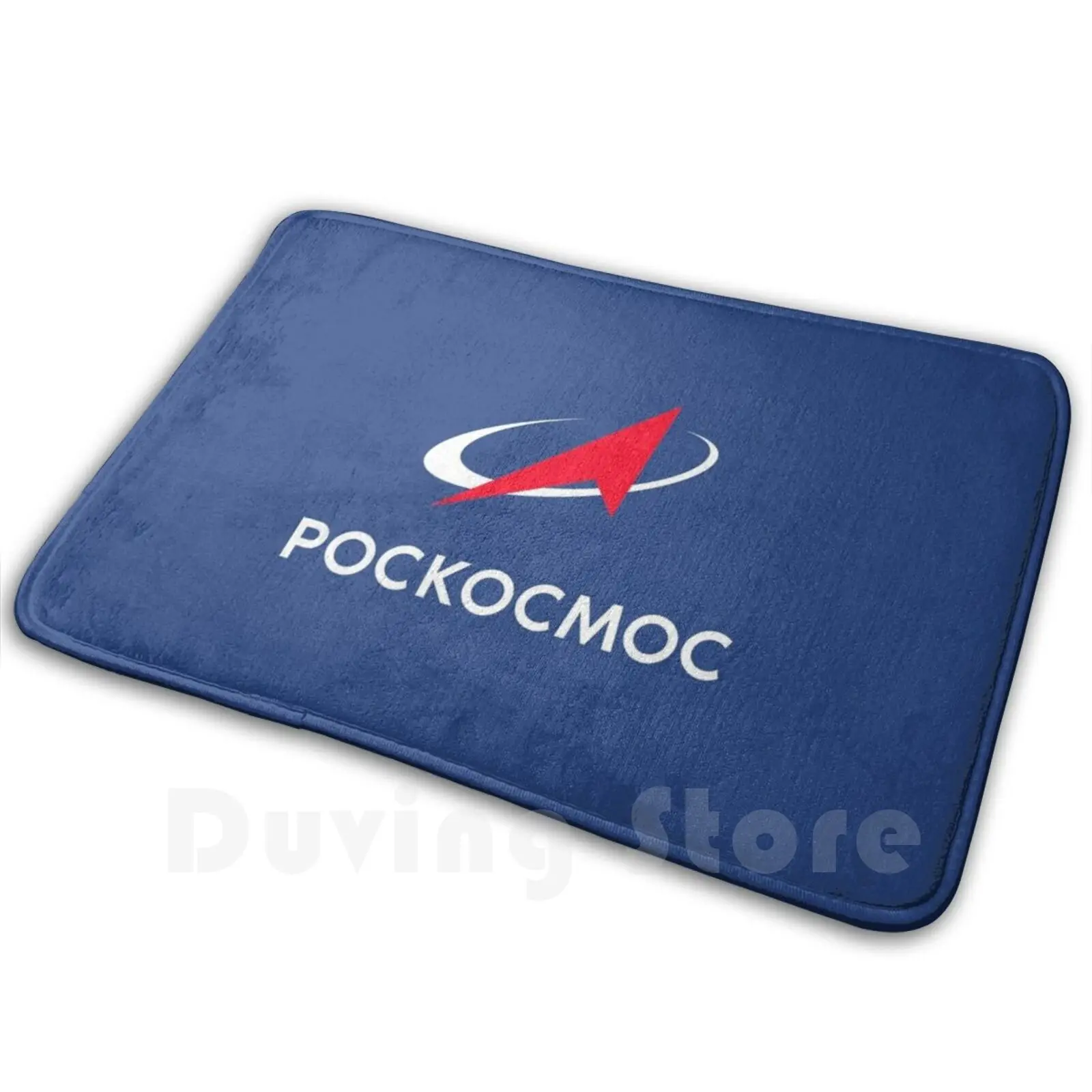 Pockocmoc Russian Space Program Logo Carpet Mat Rug Cushion Soft Non-Slip Roscosmos Space Space Agency Insignia Logo