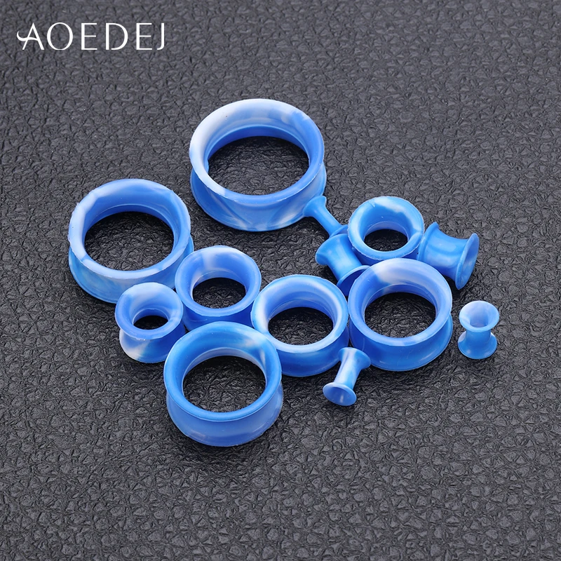 AOEDEJ 3-25mm Silicone Ear Plugs And Tunnels Piercing Expander Piercing Tunnel Ear Tunnels Stretchers Plug oreille Ear Gauges