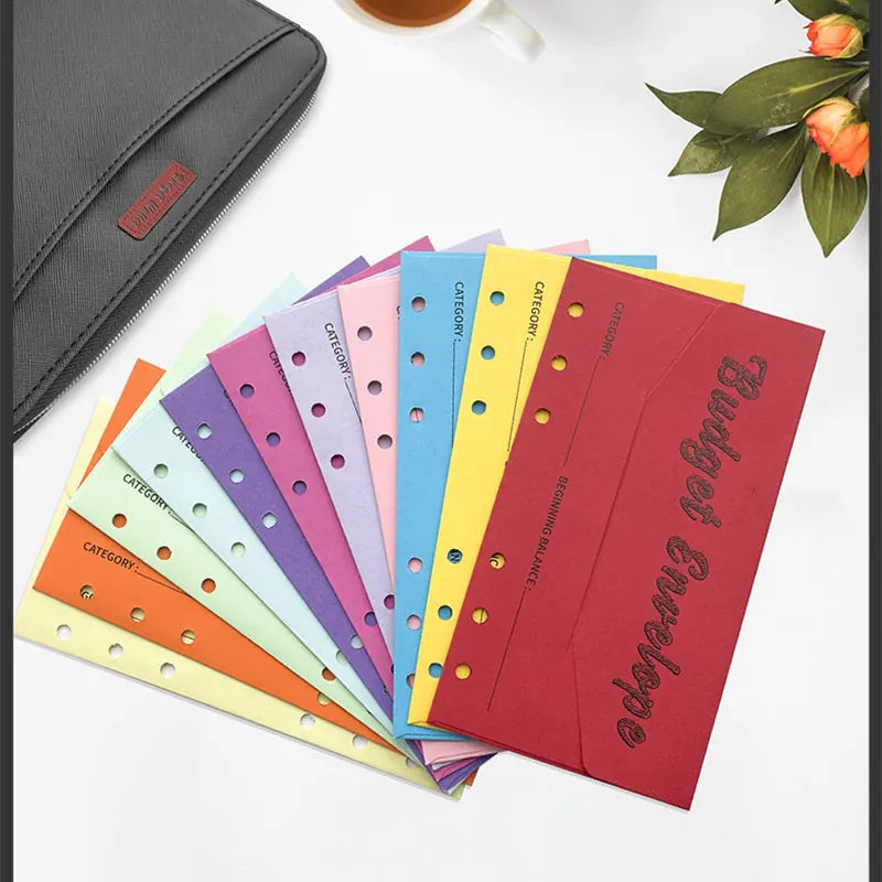 Multifunction Cash Budget Binder Envelope ระบบกระเป๋าสตางค์12 Budget ซอง12แผ่นป้ายสำหรับงบประมาณและประหยัดเงิน