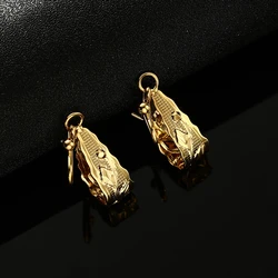 African Flower Drop Bride Earrings Gold Color Tobago Congo Nigeria Ethiopia Wedding Jewelry Gifts