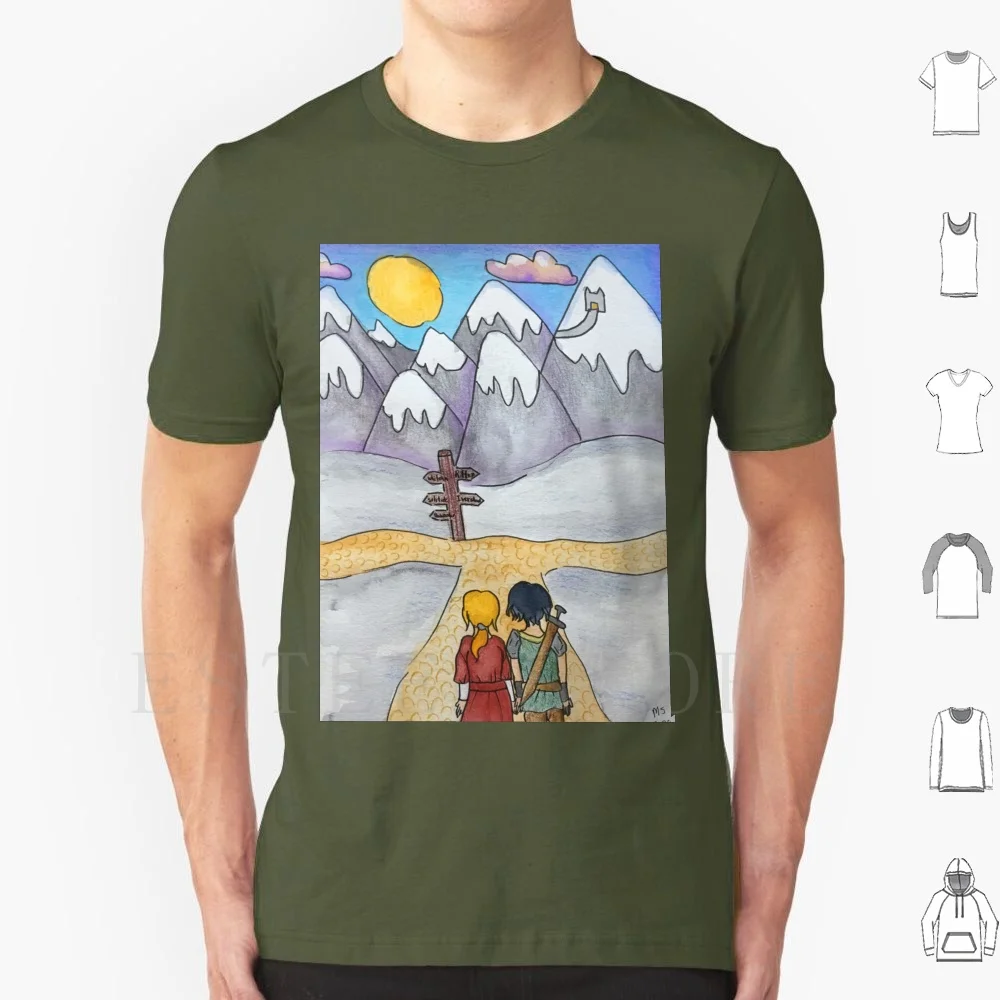 Under An Ancient Sun T Shirt Print Cotton Mountain Earth Natural Nature Space Sun Mountain Clouds Cloud Cloud Painting Skyrim