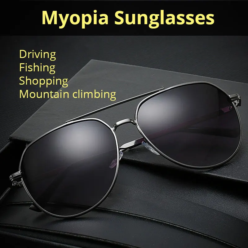 

Polarized Myopia Sunglasses With Diopter UV Protection Fishing Women Sun Glasses For Mens Driving -0.50-6.00