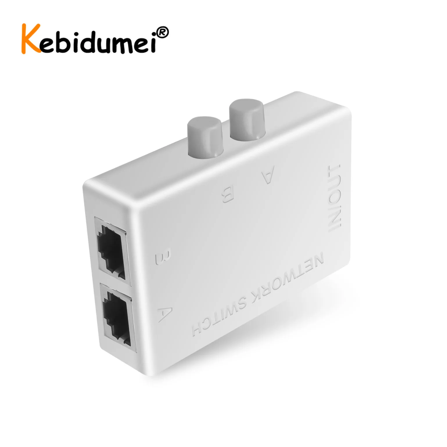 Hot 2 พอร์ต RJ45 เครือข่าย LAN ตัวเลือกสวิทช์ RJ-45 Ethernet สายเคเบิลเครือข่าย Switcher กล่องคู่มือ Sharing Adapter อะแดปเตอ...