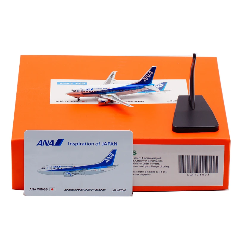 

1:400 ANA Airways B737-500 Airlines Airplane Model with Base Alloy Aircraft Plane For Collectible Souvenir Show Gift Toy