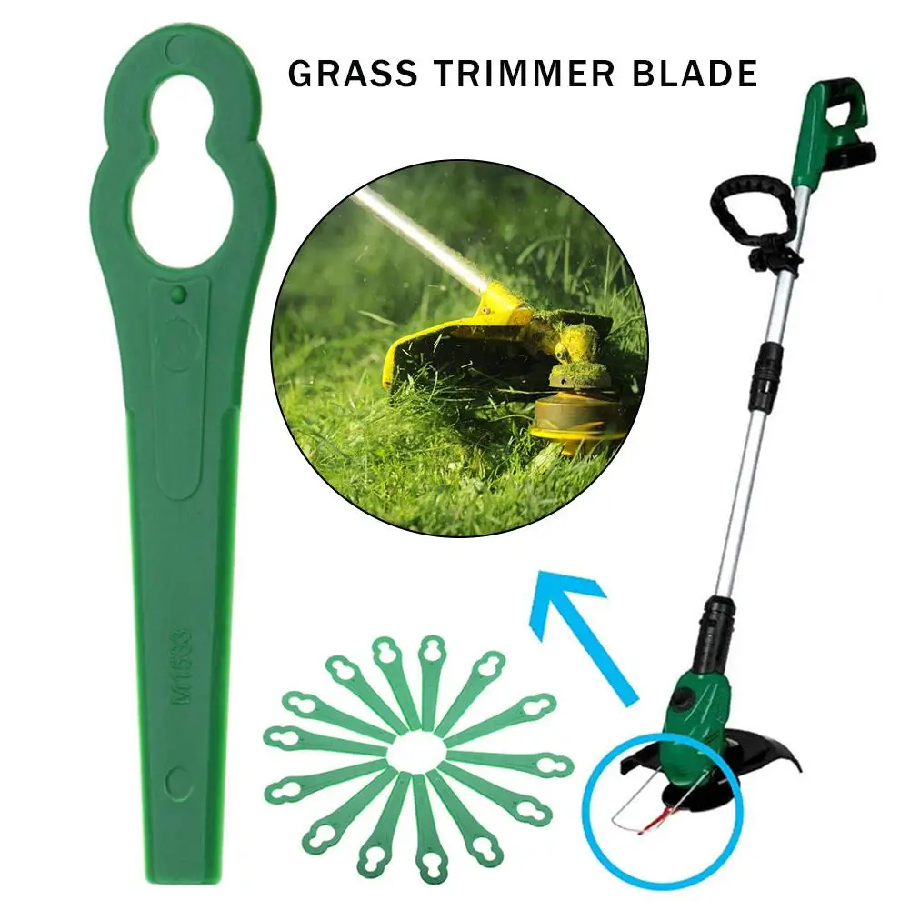 Plástico Grama Aparador Lâmina Lâminas de Substituição Cortador de Grama Lâminas para Bosch Einhell Cortador de Grama 100 Peças 8.3cm