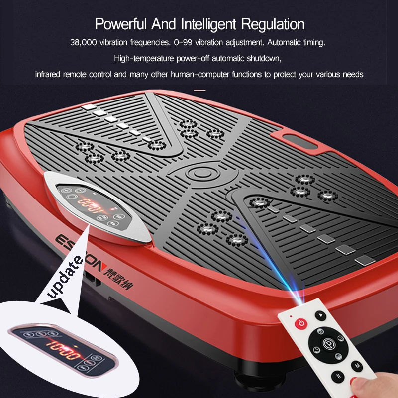 150KG/330lb Exercise Fitness Mini Slimming Machine Vibration Massager Body Shaping Machine Trainer Plate Platform