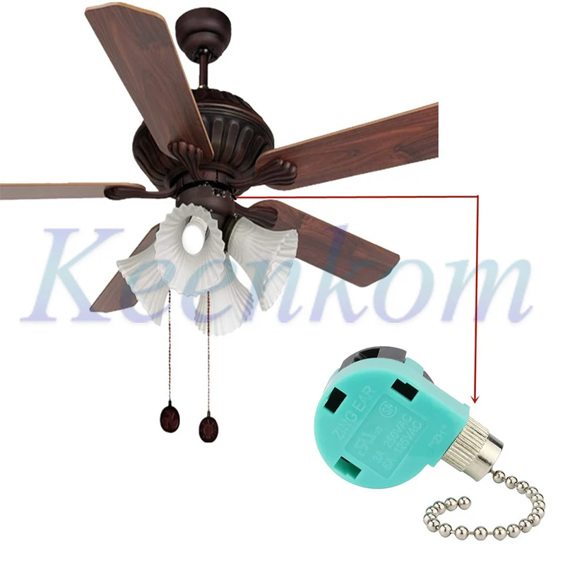ZE-268S6ดึงสวิทช์สำหรับ Zing E - Ceiling Fan Pull Chain Switch บทวิจารณ์และราคา