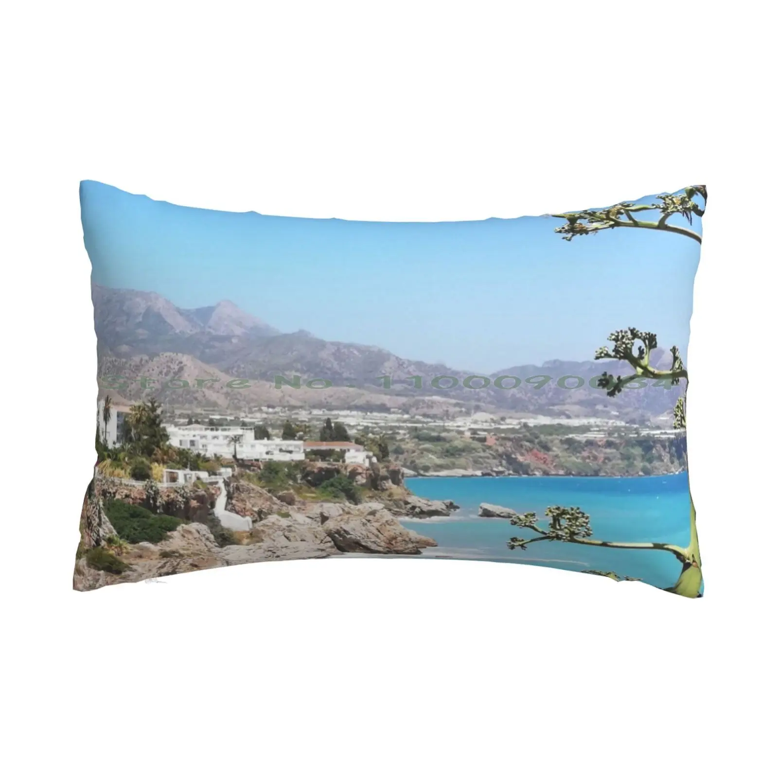 Spanish Seaside Photography , Nerja Pillow Case 20x30 50*75 Sofa Bedroom Italianstyle Tamburini Bevel Superleggera Panigale