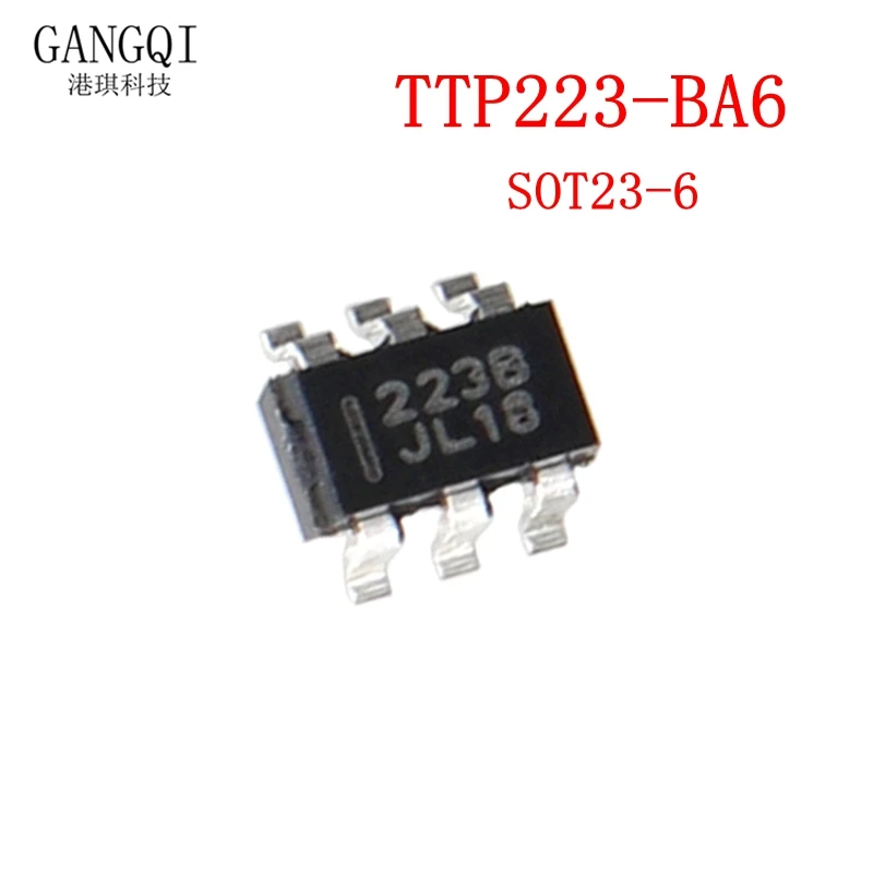 10PCS TTP223-BA6 TTP223E-BA6 TTP223 RH6030 RH6015C SOT-23 223B SOT23-6 SOT SMD In Stock