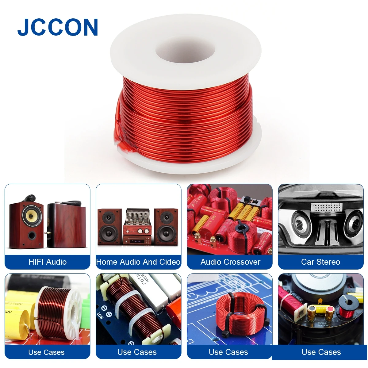 Air-core Oxygen-Free Copper Inductor Speaker Crossover Hollow Frame Inductor Coil Frequency Divider Coil Inductance 1.0mm 0.22mH