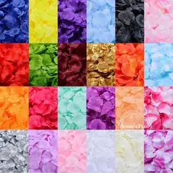 100pcs/pack Silk Rose Petals Table Confetti Artificial Flower Baby Shower Crafts Wedding Supplies Party Christmas Venue Decor