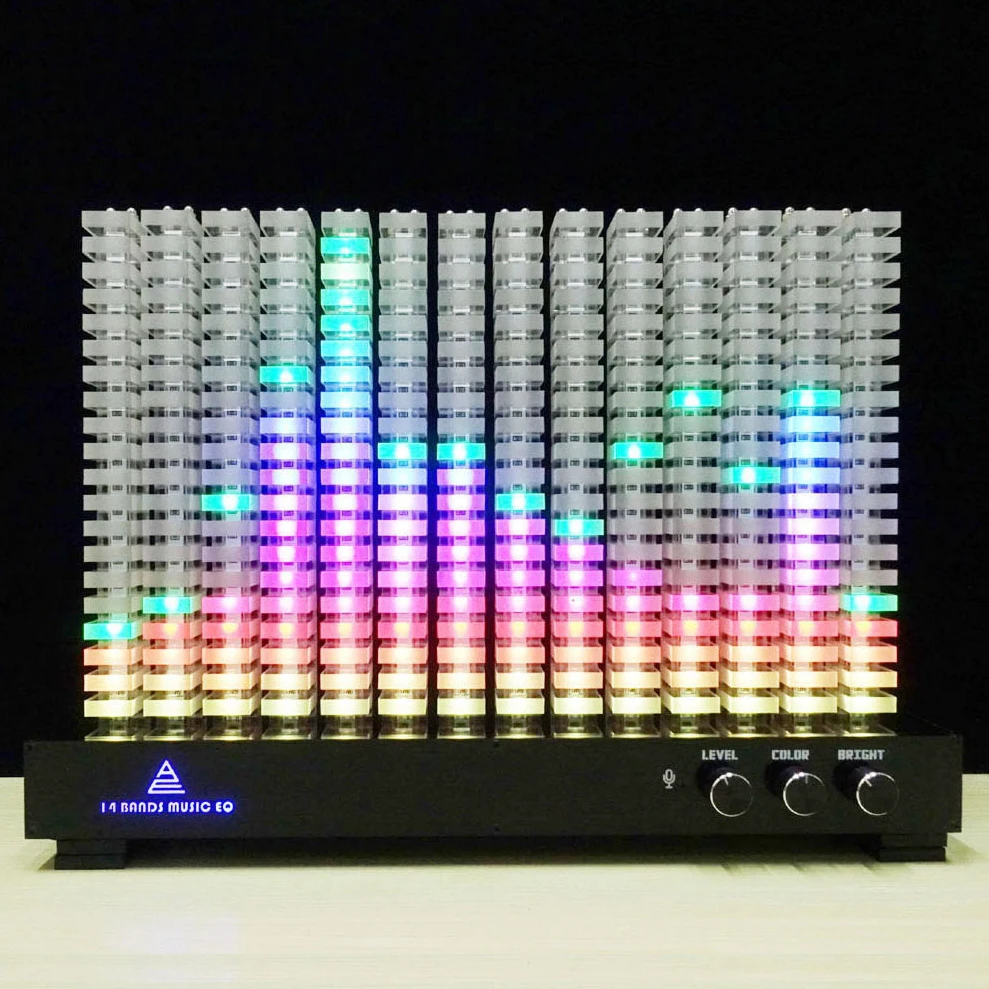 

14 segment Spectrum Analyzer Level Indication Music Spectrum Light LED Acrylic Light Column VU