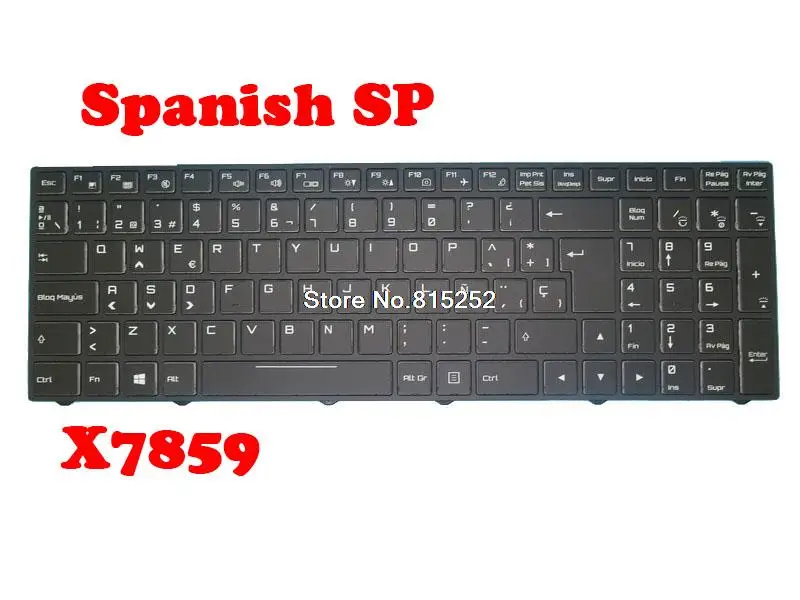 Laptop Keyboard For MEDION ERAZER X7859 MD61141 MD61104 MD61176 MD63050 With Frame With Backlit France FR/Spanish SP