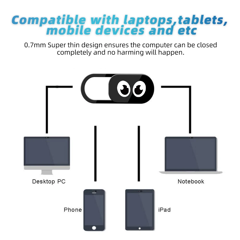 เว็บแคมฝาครอบชัตเตอร์แม่เหล็กSlider Universal Antispyกล้องสำหรับเว็บแล็ปท็อปiPad Macbookแท็บเล็ตเลนส์ความเป็น...