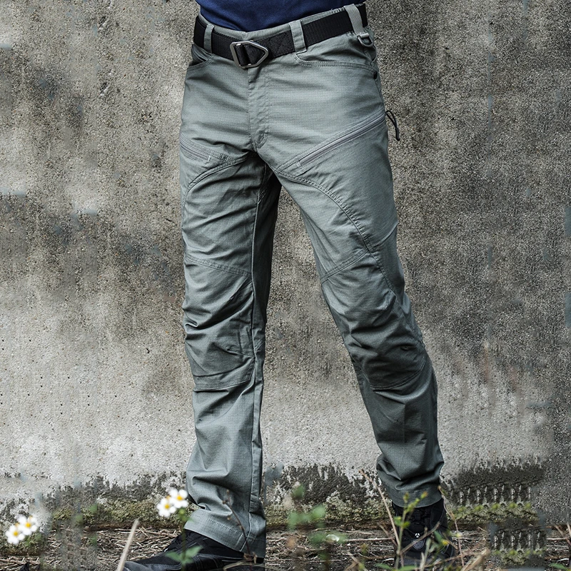 Pantalones de correr impermeables para hombre, pantalones tácticos de estilo militar, informales, Cargo, con múltiples bolsillos, a la moda