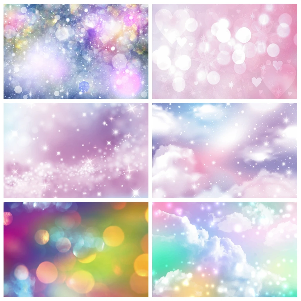 

Leacco Fantasy Photo Backdrops For Pet Baby Toy Portrait Light Bokeh Starry Night Spots Photographic Backgrounds Photo Studio