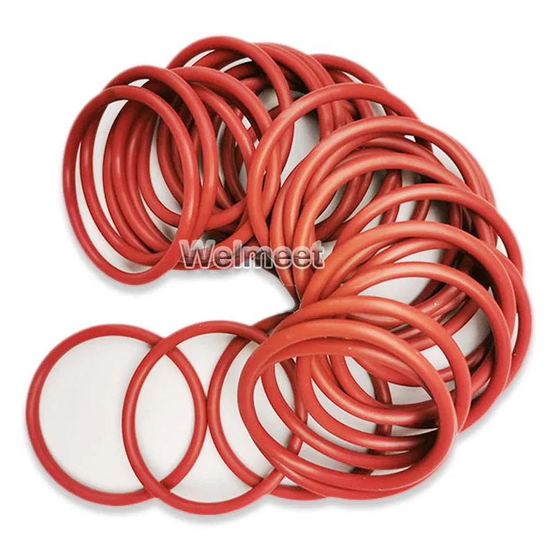 10pcs Wire Diameter 3.1mm OD10-200mm Oil Resistant Silicone Rubber Sealing Ring High Temperature Non-Toxic O-Ring Seal Gasket