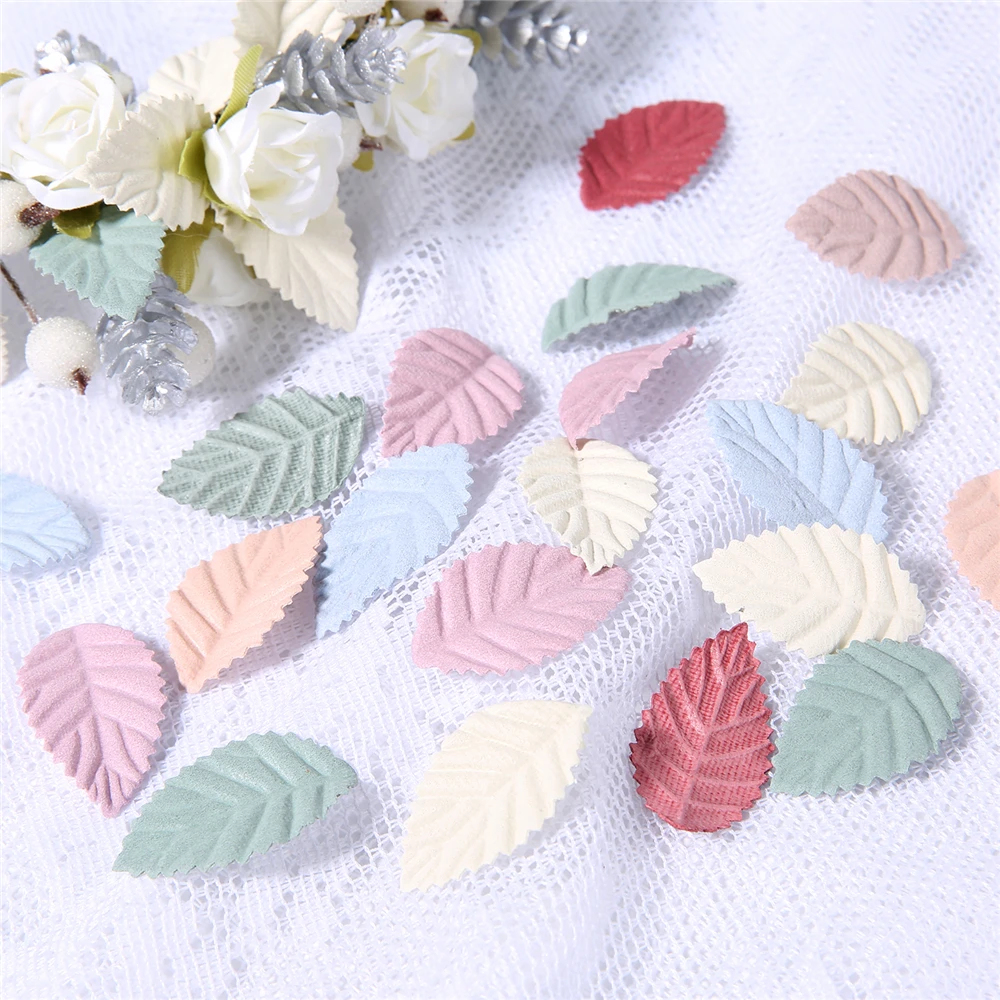 50/100Pcs Fake Tree Leaf Mini Artificial Leaves For Wedding Home Decorations DIY Handmade Wreath Scrapbooking Craft Accessories