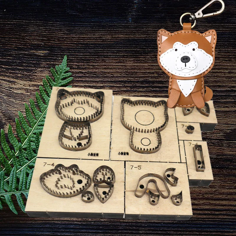 DIY leather craft dog design key ring hanging ornament die cutting knife mold metal hollowed punch tool 8cn