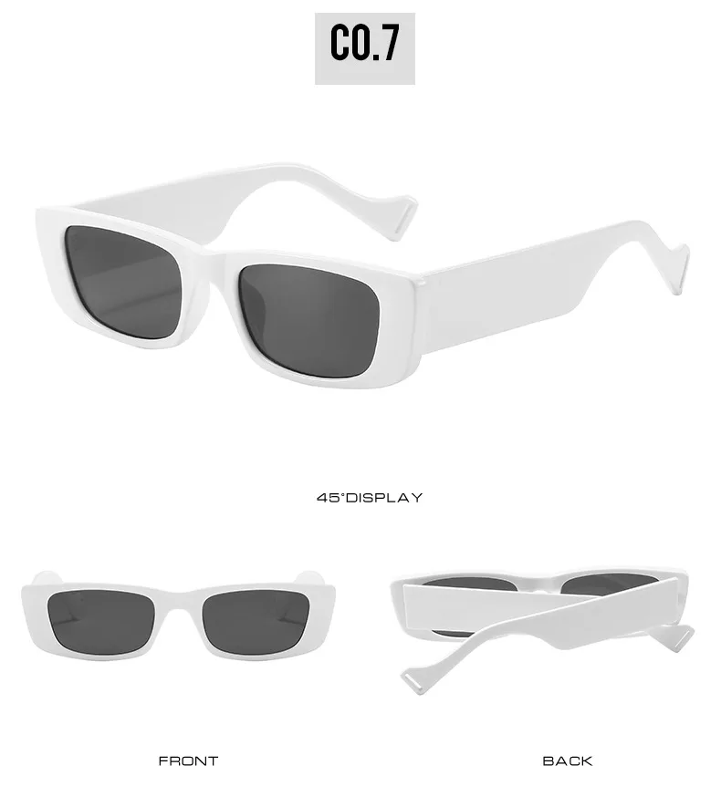 Oec cpo Vintage quadratische Sonnenbrille Frauen Retro kleine Rechteck Sonnenbrille weibliche sexy orange Brille für Männer Lunette de Soleil – Detail 13