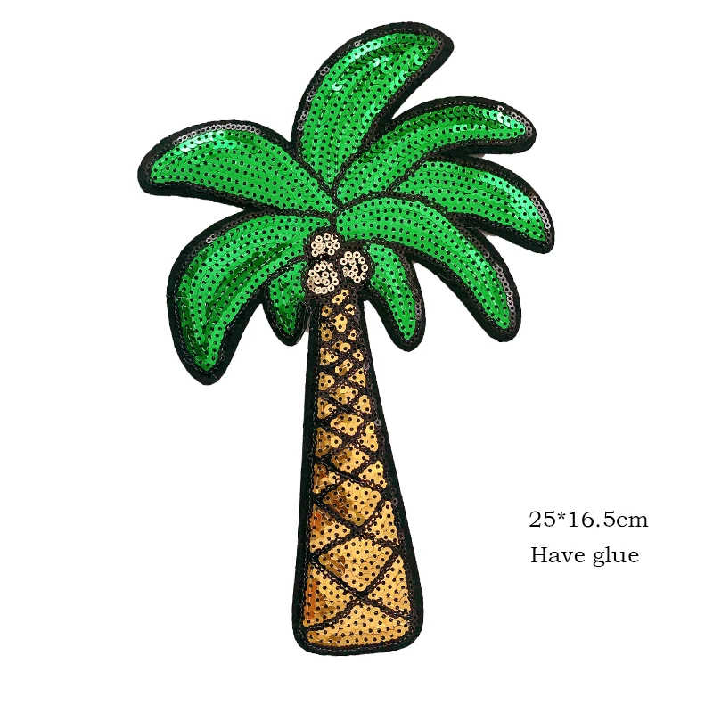 Embroidery The cactus Coconut trees Mend Patch Badges Clothing Accessories Wholesale Patches Iron on Patches for Clothing