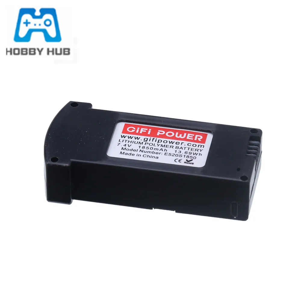 7.4V 1850MAH LiPo Battery with Charger For RC E520 E520S RC Quadcopter Spare Parts 1850 mAh 7.4V Drones Battery