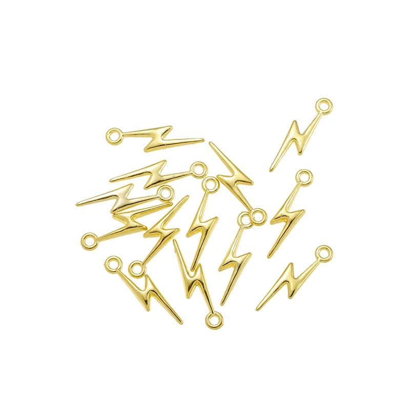 40pcs Antique Silver Lightning Charms for DIY