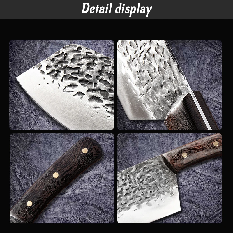 7 Inch Forged Knife Handmade Kitchen Chinese Chef Meat Slicing Cleaver Vegetables Cutting Fish Fillet Knives Stainless Steel image 3