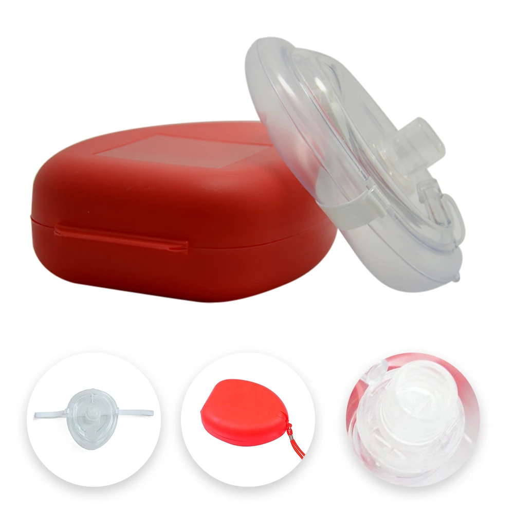 CPR Mask With One-way Valve For First Aid Rescuers Training Professional Teaching Kit Breathing Mask Medical Tool