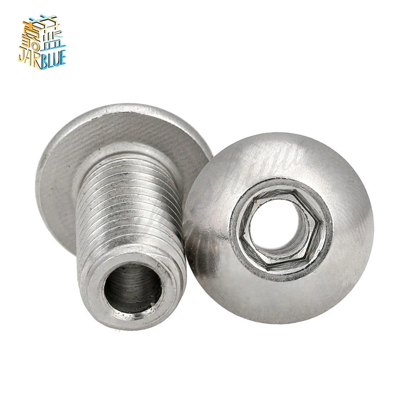 1-5PCS M4 M5 M6 M8 M10 M12 stainless steel 304 round head/plate head hexagon hollow screw hollow bolt mask machine threading